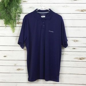 Columbia bright blue golf polo shirt XL outdoor leisure travel